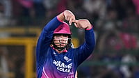 RR Vs LSG, IPL 2026: Vaibhav Sooryavanshi Says 'This Is Just The Start' After 38-Ball 93 (AP Photo) : Rajasthan Royals' Vaibhav Sooryavanshi celebrates his fifty runs during the Indian Premier League cricket match between Lucknow Super Giants and Rajasthan Royals in Jaipur, India, Tuesday, May 19, 2026.