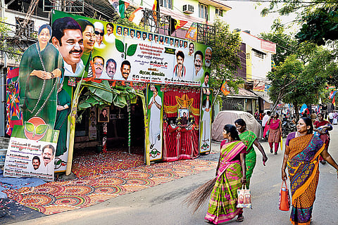 All Decked Up: The AIADMK campaign office in Madurai during the Tamil Nadu Assembly election, 2026