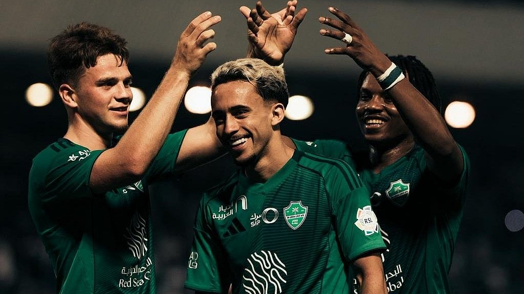 Al-Ahli's Matheus Goncalves celebrates after scoring during the Saudi Pro League match against Al-Khaleej on May 20, 2026. - | Photo: X/ALAHLI_FCEN