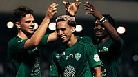 Saudi Pro League Highlights, Goal Rush: Al-Ahli Win Big Against Al-Khaleej, Al-Najma Clinch Rare Victory | Photo: X/ALAHLI_FCEN : Al-Ahli's Matheus Goncalves celebrates after scoring during the Saudi Pro League match against Al-Khaleej on May 20, 2026.