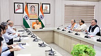 Hon’ble Chief Minister Yogi Adityanath, during a meeting held on 20 May 2026 at his official residence, 5-Kalidas Marg, Lucknow, regarding the development of data clusters, digital entrepreneurship, and exemption in mandi fee and mandi cess on wheat procurement and processing in the state.