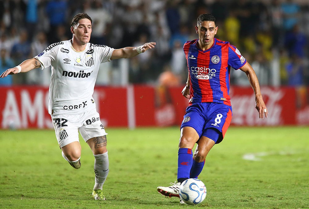 Santos FC Vs San Lorenzo CONMEBOL Copa Sudamericana match highlights-Carlos Insaurralde