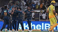 IPL Dispatch: CSK’s Season Ends In Disappointment; PBKS, RR & KKR Fight For Final Playoff Spot (AP Photo/Ajit Solanki) : Gujarat Titans' team members celebrate the wicket of Chennai Super Kings' Shivam Dube during the Indian Premier League cricket match between Gujarat Titans and Chennai Super Kings in Ahmedabad, India, Thursday, May 21, 2026