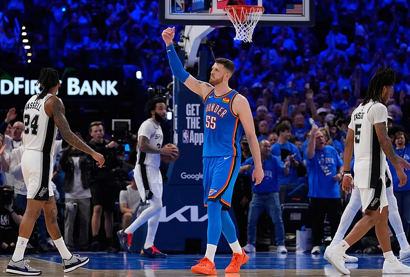 San Antonio Spurs Vs Oklahoma City Thunder NBA Playoffs-Isaiah Hartenstein