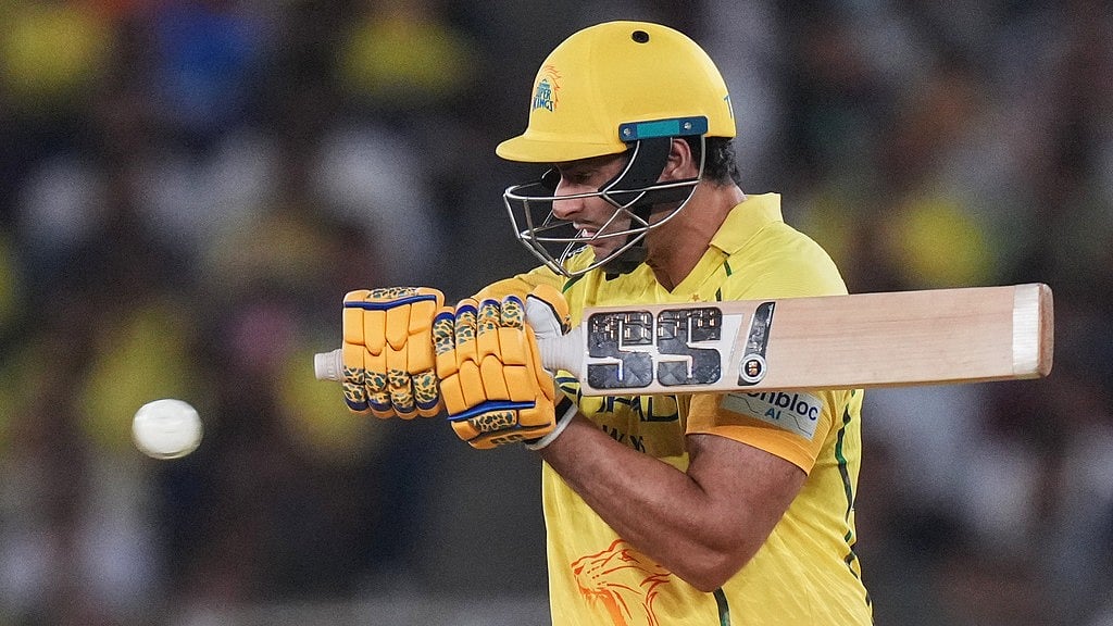 Chennai Super Kings' Shivam Dube plays a shot during the Indian Premier League cricket match between Gujarat Titans and Chennai Super Kings in Ahmedabad, India, Thursday, May 21, 2026 - AP Photo/Ajit  Solanki