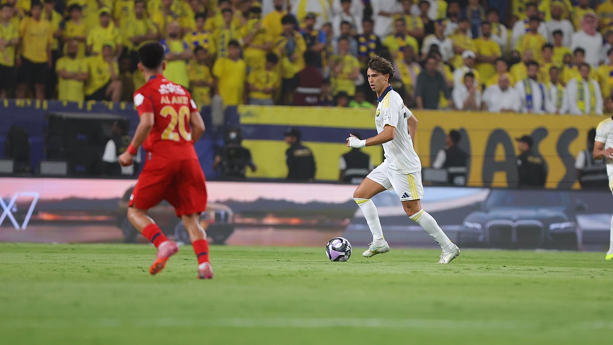 Al Nassr footballers in action against Damac in Saudi Pro League 2025-26.  - AlNassrFC_EN/X