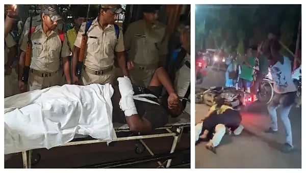 Mufates Sahu alias Mukesh seen in the viral video mercilessly beating up Umesh Rath (23) and his female friend in the middle of Giri Road in Berhampur town. - OB Bureau