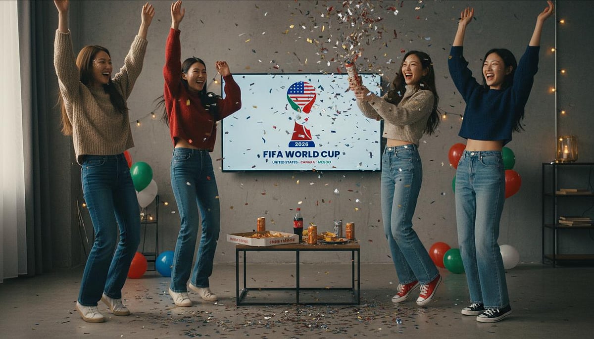 Fans celebrate 2026 FIFA World Cup with confetti