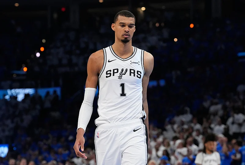 San Antonio Spurs Vs Oklahoma City Thunder NBA Playoffs-Victor Wembanyama
