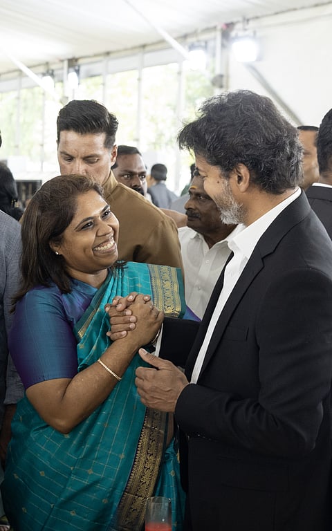 Dr. Mariazeena Johnson with CM C. Joseph Vijay.