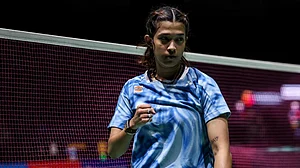 Badminton Photo : India's Ashmita Chaliha in action at BWF Malaysia Masters 2026.