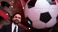 AP Photo : New York Mayor Zohran Mamdani makes a World Cup soccer announcement at Harlem Tavern.