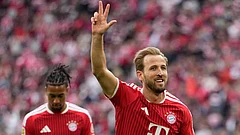 Bayern's Harry Kane celebrates after scoring during a Bundesliga soccer match between Bayern and FC Cologne in Munich, Germany. - AP Photo