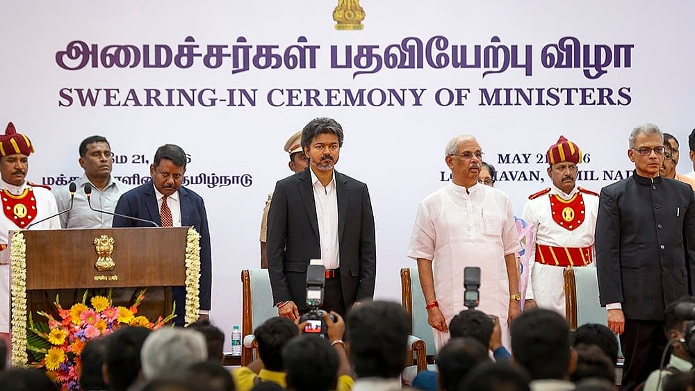 TN Cabinet expansion: Shahjahan, Vanni Arasu sworn in as ministers - | Photo: PTI