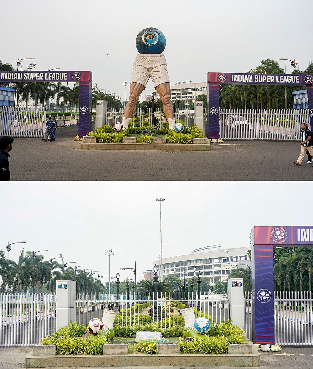Removal of sculpture outside Salt Lake stadium