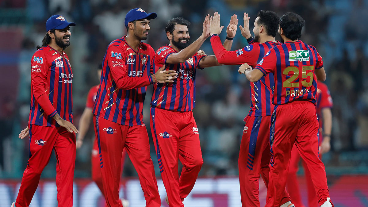 Mohammed Shami sends Priyansh Arya back on the first-ball of PBKS' innings at the Ekana Cricket Stadium. - X/IPL