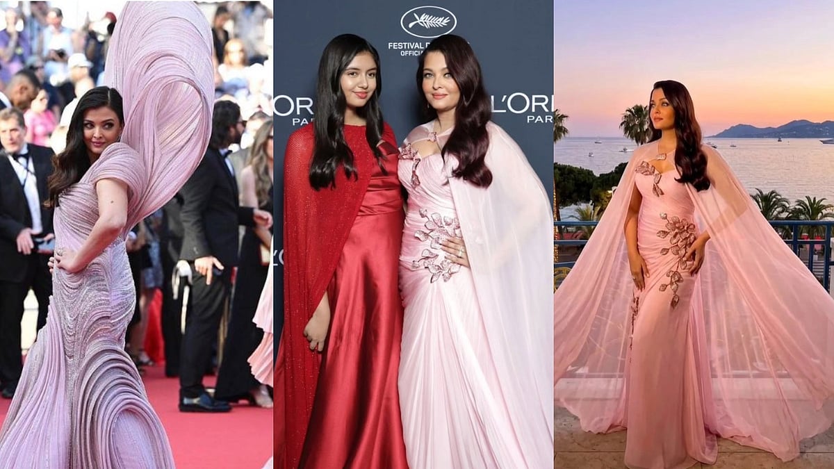 Aishwarya Rai Cannes 2026 Second Look Stuns In Pink Gown - X