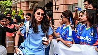 (PTI Photo) : Mumbai: India women's Smriti Mandhana departs for the ICC Women's World Cup 2026, in Mumbai, Maharashtra, Saturday, May 23, 2026.