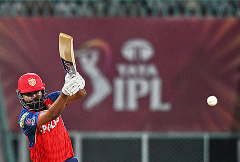 Punjab Kings' captain Shreyas Iyer plays a shot during the Indian Premier League cricket match between Lucknow Super Giants and Punjab Kings, in Lucknow.