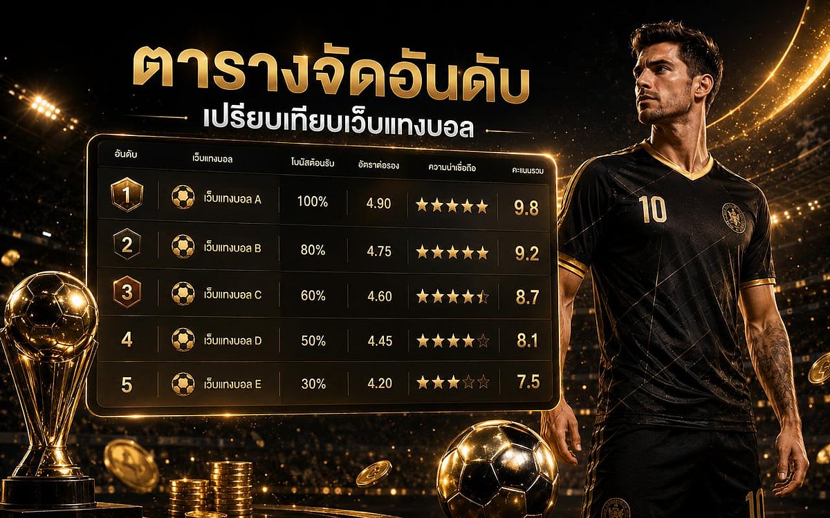 Football betting website ranking table banner