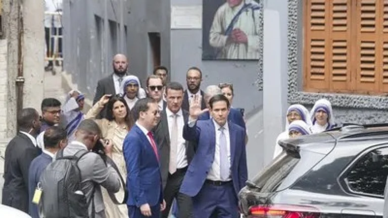 US Ambassador to India Sergio Gor and US Secretary of State Marco Rubio visit Mother House, the headquarters of Saint Teresa's Missionaries of Charity, in Kolkata, West Bengal, Saturday, May 23, 2026. - PTI