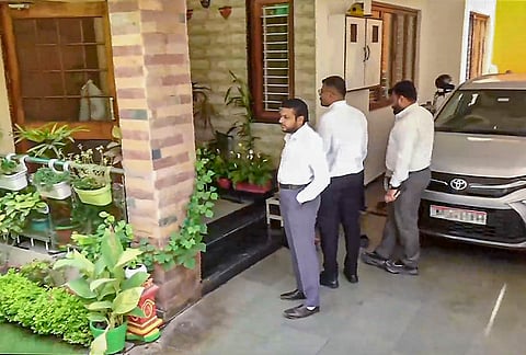 A team of lawyers arrive at the residence of Twisha Sharma's in-laws, in Bhopal, Madhya Pradesh. Twisha Sharma, a 33-year-old Noida native, was found hanging at her marital home in Bhopal's Katara Hills area on May 12th. 