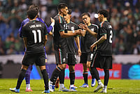 Mexico 2-0 Ghana, International Friendly: El Tri Cruise To Victory in World Cup Warm-up | Photo: AP/Fernando Llano : Mexico's players celebrate after beating Ghana during an international friendly soccer match in Puebla, Mexico.