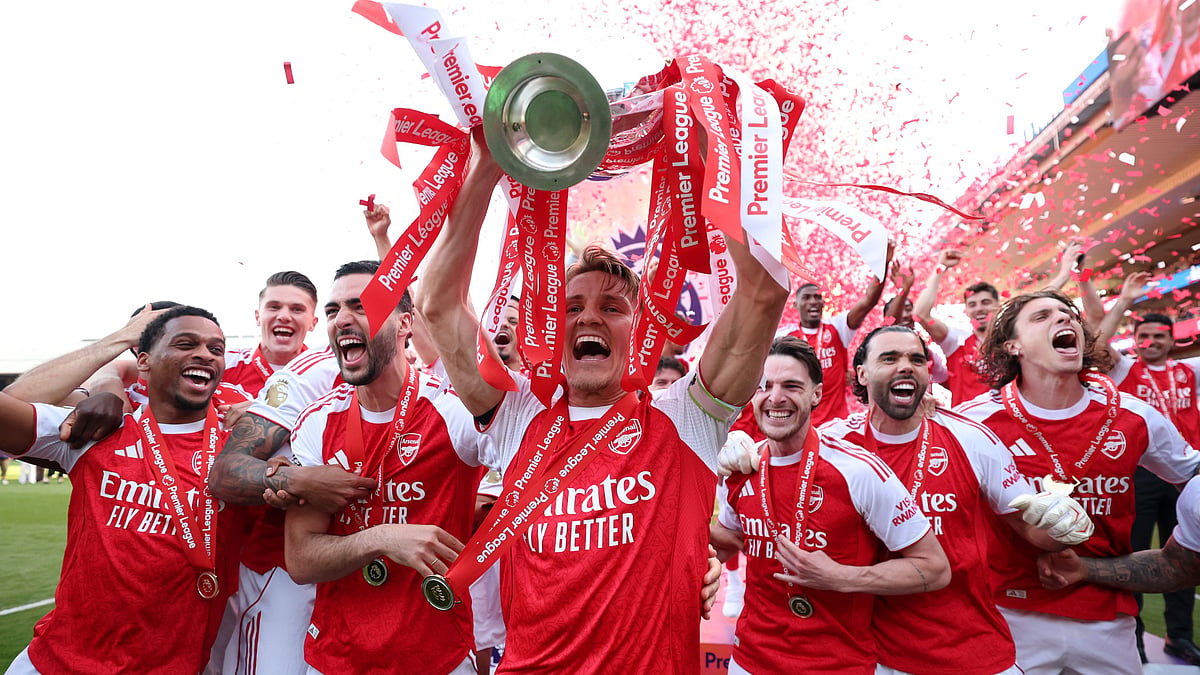 Crystal Palace 1-2 Arsenal Highlights, Premier League: Odegaard Lifts Trophy As Gunners End 22-Year Wait - X/premierleague