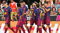 AP : Robert Lewandowski scored in his final match as Barcelona player.