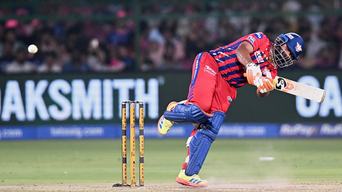 Lucknow Super Giants' captain Rishabh Pant plays a shot during the Indian Premier League cricket match between Lucknow Super Giants and Rajasthan Royals in Jaipur. - AP Photo