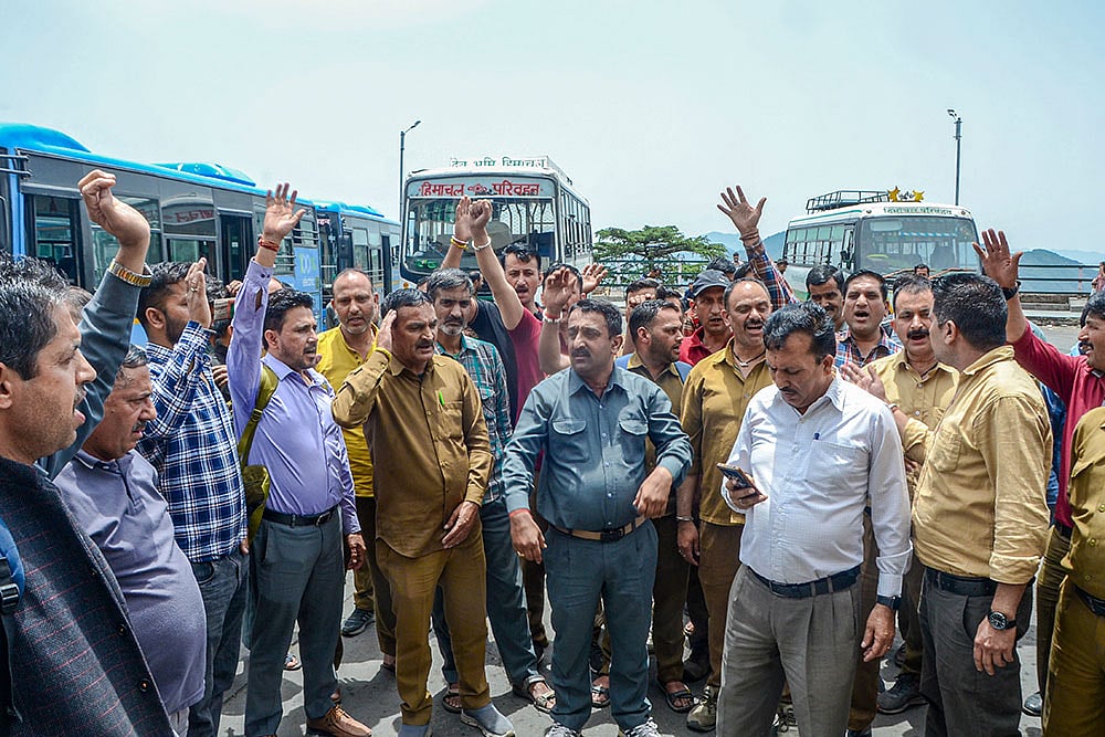 HRTC protest in Shimla