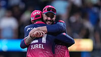 MI Vs RR, IPL 2026: Rajasthan Royals Knock Mumbai Aside To Reach Playoffs AP Photo/Ajit Solanki : Rajasthan Royals' captain Riyan Parag, right, and Dhruv Jurel celebrates after their win in the Indian Premier League cricket match against Mumbai Indians in Mumbai, India, Sunday, May 24, 2026.