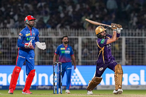 Kolkata Knight Riders' Manish Pandey plays a shot during an Indian Premier League (IPL) 2026 T20 cricket match between Kolkata Knight Riders and Delhi Capitals, in Kolkata, West Bengal.