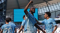 Man City 1-0 Aston Villa Live Score, Premier League 2025-26: Semenyo Goal Separates Sides At The Break (AP Photo/Alastair Grant) : Manchester City's Antoine Semenyo celebrates after scoring during a Premier League soccer match between Manchester City and Aston Villa in Manchester, England, Sunday, May 24, 2026