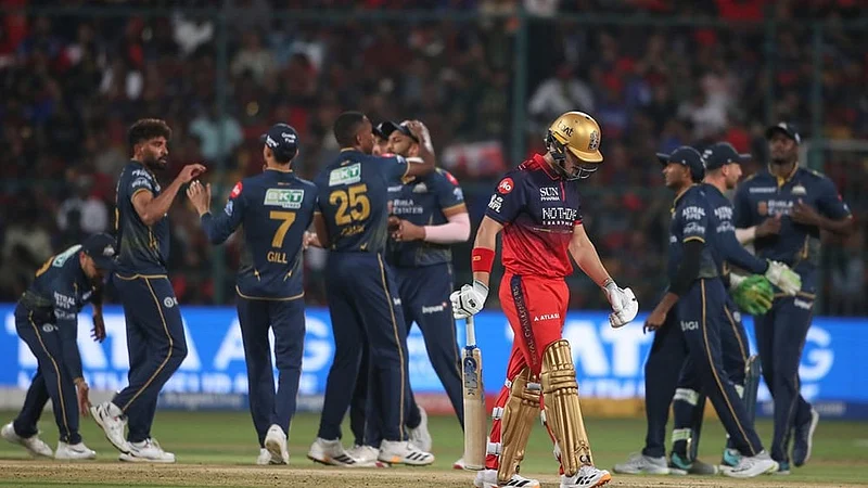 | Photo: AP : RCB will play GT in Qualifier 1 to kick off IPL 2026 playoffs in Dharamsala on Tuesday, May 26.