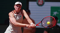 Elena Rybakina Vs Veronika Erjavec Highlights, French Open: World No. 2 Eases To Second Round At Roland Garros Photo: AP/Thibault Camus : Elena Rybakina of Kazakhstan returns to Veronika Erjavec of Slovenia during their first round women's singles tennis match at the French Open tennis tournament in Paris.