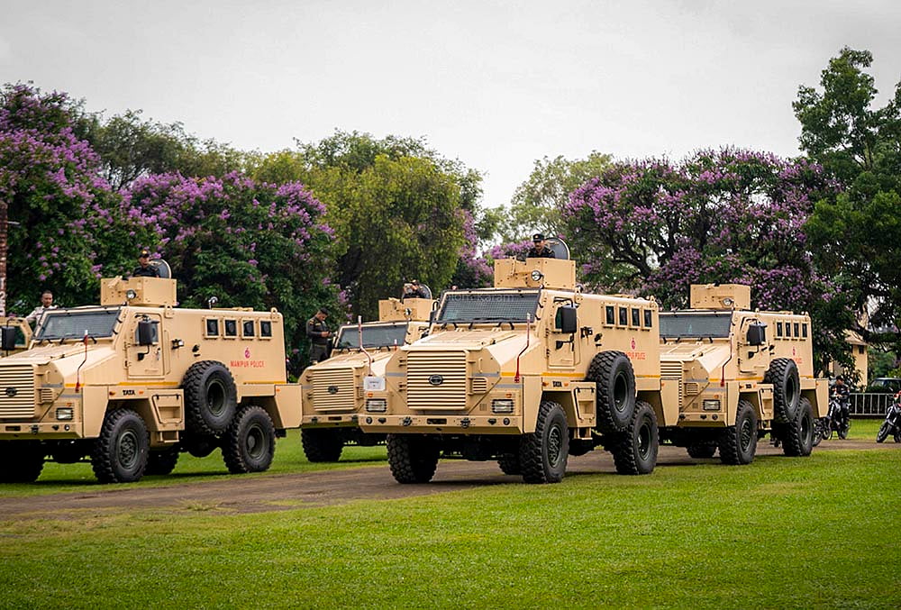 New security vehicles flagged off for Manipur Police in Imphal