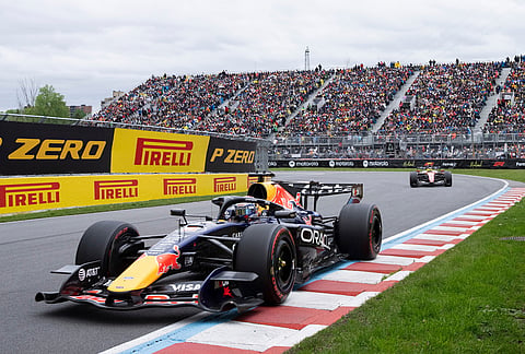 Red Bull Racing driver Max Verstappen, of the Netherlands, competes during the F1 Canadian Grand Prix auto race in Montreal.