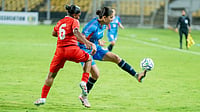 India 11-0 Maldives, SAFF Women's C'ship: Aveka Stands Out As Blue Tigresses Run Riot In Opener AIFF : Aveka Singh (right) in action for India against Maldives during their SAFF Women's Championship match in Goa.