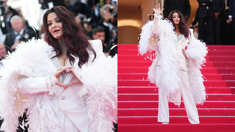 Aishwarya Rai Bachchan in white at Cannes 2026 - AP