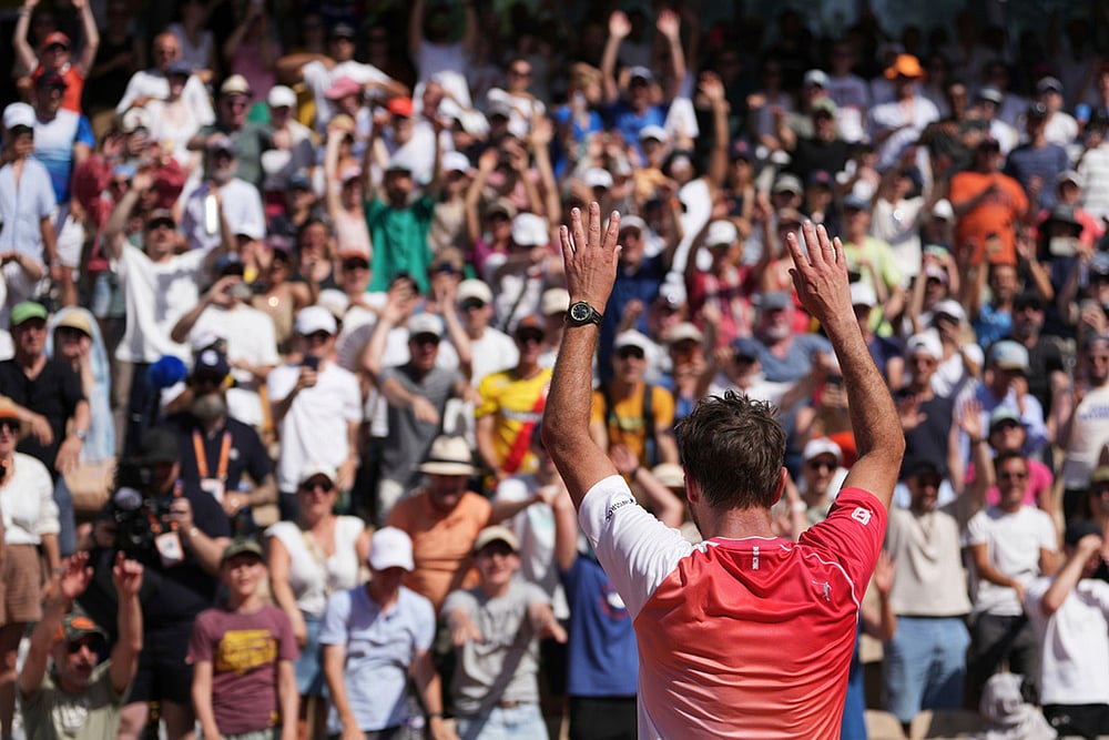 French Open Tennis Championships: Stan Wawrinka Vs Jesper De Jong