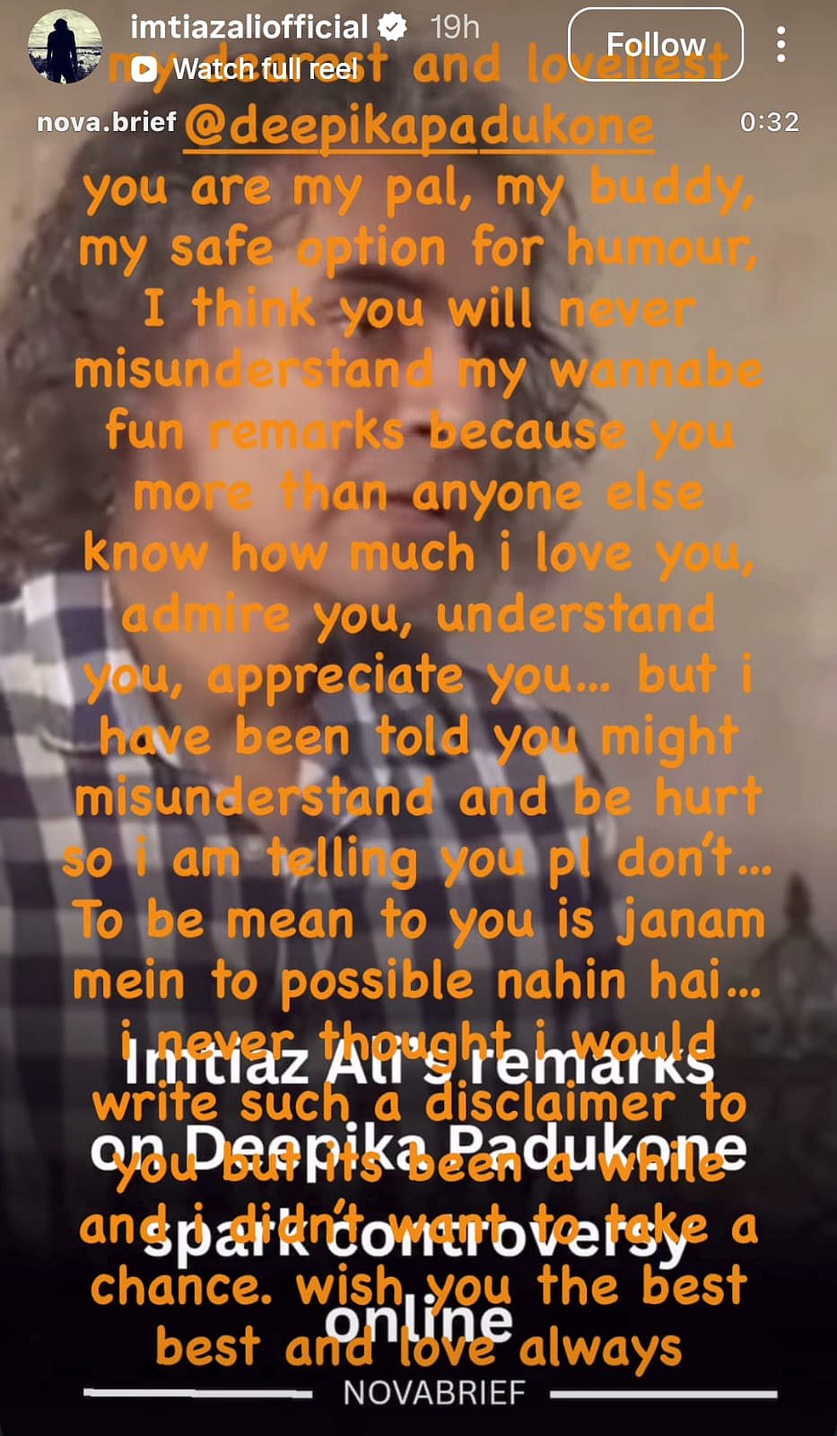 Imtiaz Ali on his remark on Deepika Padukone