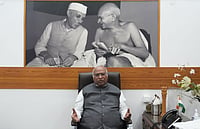 Photo by Tribhuvan Tiwari : Congress President Mallikarjun Kharge attacks the Modi government over persistently high petrol and diesel prices despite a sharp fall in global crude oil rates