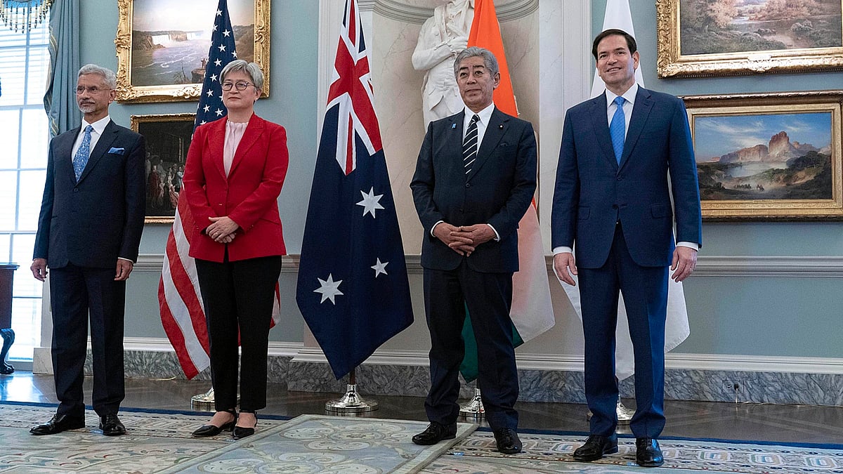 Quad foreign ministers in New Delhi unveil a major Indo-Pacific push, expanding maritime surveillance, port infrastructure and critical mineral cooperation to counter China’s growing military presence  - PTI