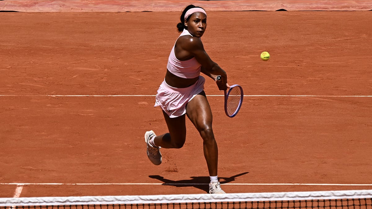 Coco Gauff of the U.S. attends a training session at the French Open tennis tournament in Paris, Saturday, May 23, 2026. - | Photo: AP/EMMA DA SILVA