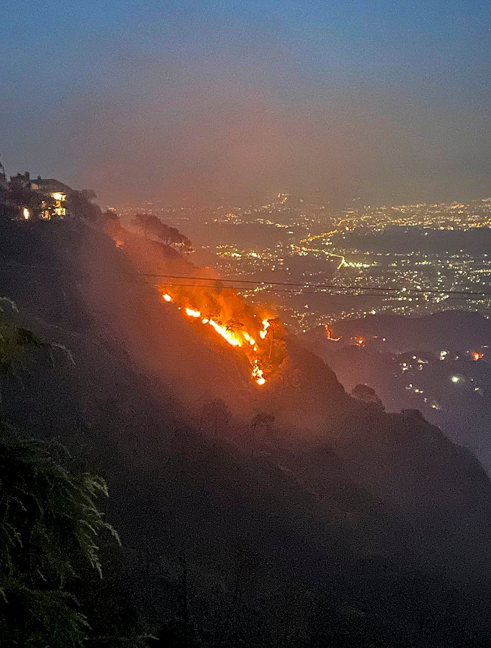 Forest fire in Kasauli