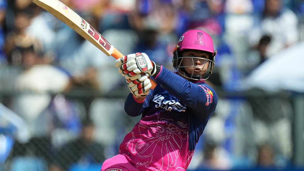 Rajasthan Royals’ Vaibhav Sooryavanshi plays a shot during the Indian Premier League cricket match between Mumbai Indians and Rajasthan Royals in Mumbai, India, Sunday, May 24, 2026.  - | Photo: AP/Ajit Solanki