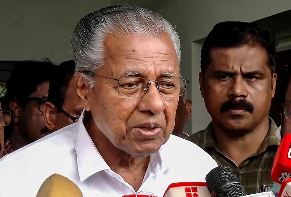 Kerala LoP Vijayan addresses media