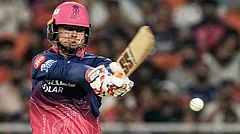 Rajasthan Royals’ Vaibhav Sooryavanshi plays a shot during the Indian Premier League cricket match between Rajasthan Royals and Sunrisers Hyderabad in New Chandigarh, India, Wednesday, May 27, 2026. - | Photo: AP/Ashwini Bhatia