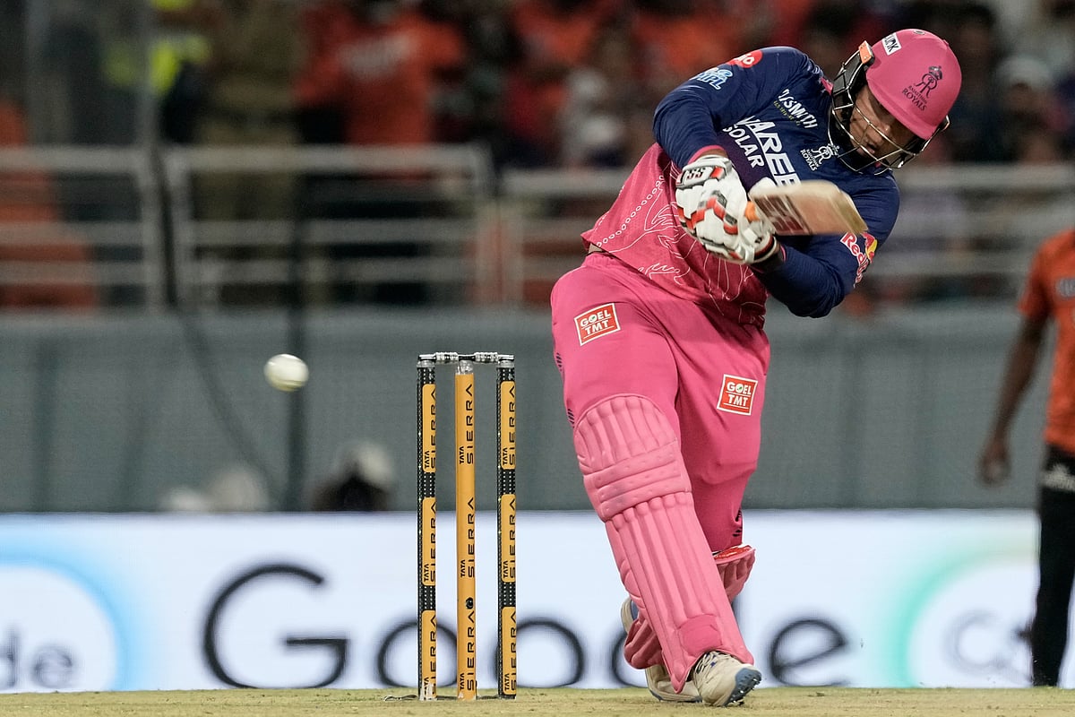 Rajasthan Royals’ Vaibhav Sooryavanshi plays a shot during the Indian Premier League cricket match between Rajasthan Royals and Sunrisers Hyderabad in New Chandigarh, India, Wednesday, May 27, 2026. - | Photo: AP/Ashwini Bhatia